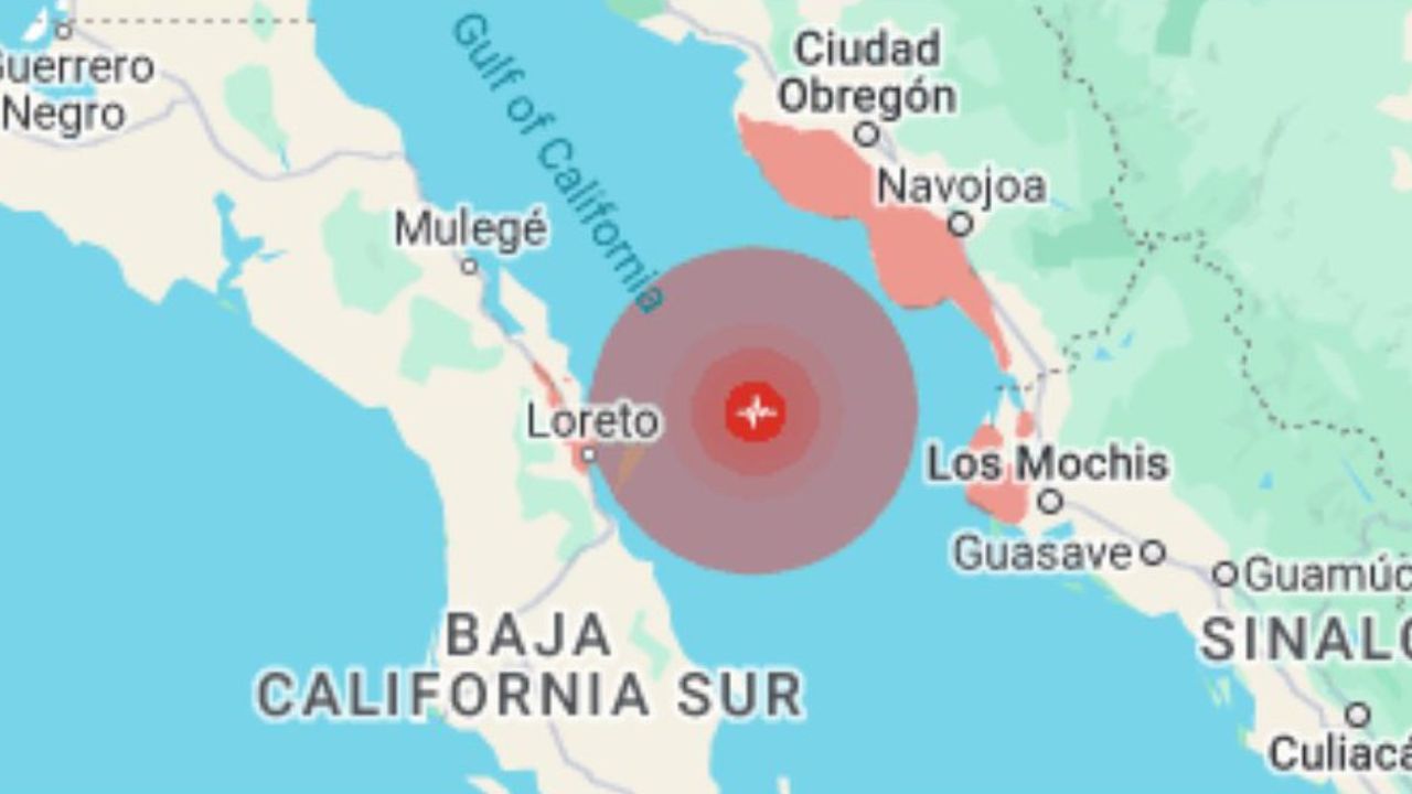 Se registra sismo de M5.6 en Loreto, Baja California Sur
