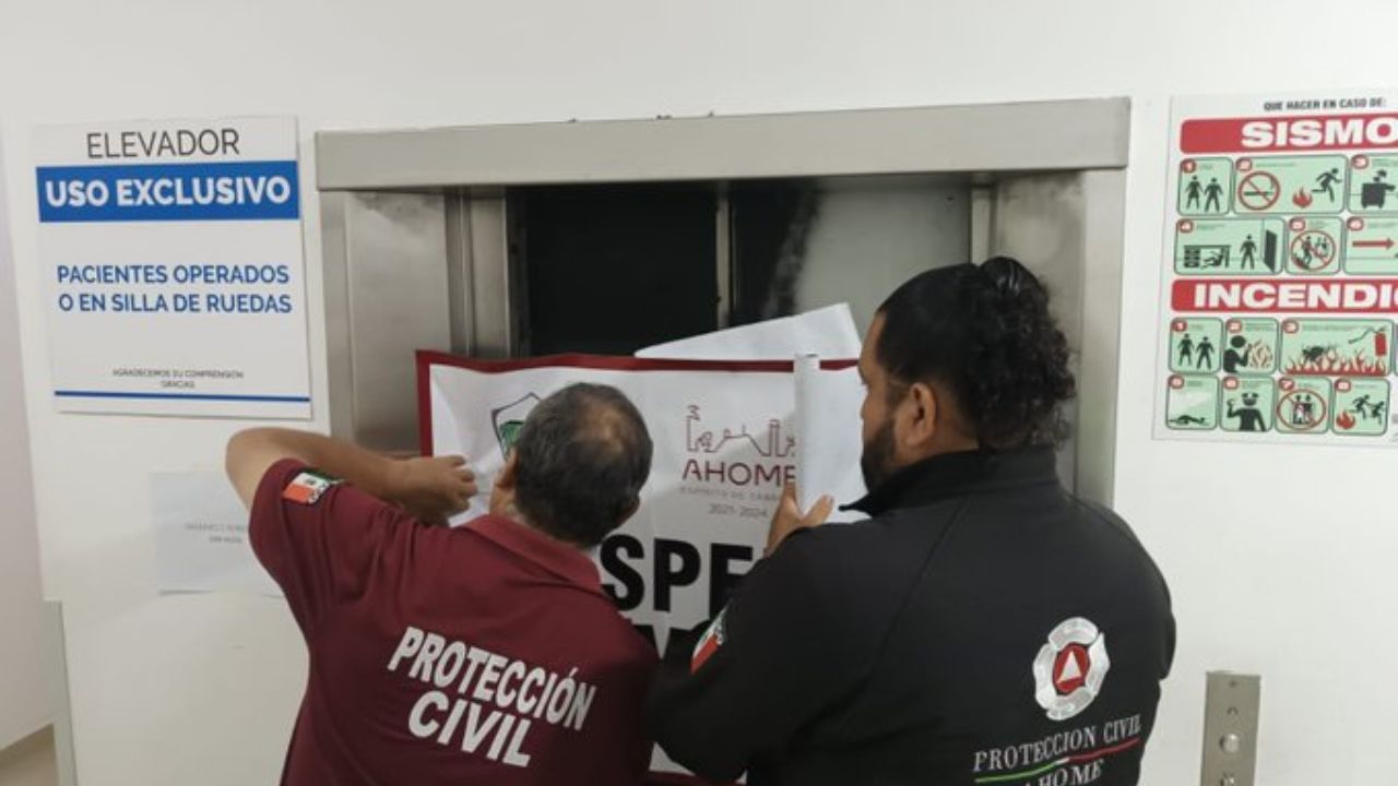 Desplome de elevador en clínica de Los Mochis deja 3 heridos